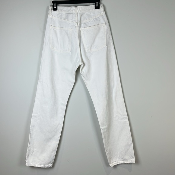 Agolde 90's Mid Rise Loose White Distressed Size 25 - Picture 7 of 15